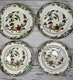 OLD MARK Copeland Spode carnation 2 dinner plates 2 smaller ones birds flowers