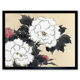 Kamisaka Sekka Peonies Flower Japanese Painting Wall Art Print Framed 12x16