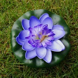 8 Pcs Artificial Lotus Plastic Lily Pads Realistic Flower Floating