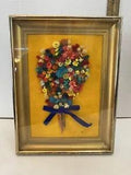 Vintage Handmade Hand Dried Flowers Bouquet Arrangement Beautiful Colors