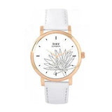 Toff London TLWS-17637 Ladies Grey Water Lilies Flower Watch