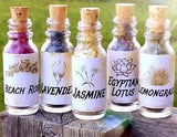 Mini Apothecary Herb Bottles - Organic Botanical Vials - Wicca Decor Altar Gift
