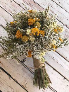 Yellow Wedding Flowers. Bridal Bouquet and Dried Wedding Flowers for Bride or Bridesmaid, Country Rustic, Florence and Flowers Buttonhole - Etsy Flower Delivery