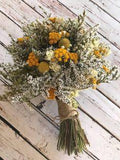 Yellow Wedding Flowers. Bridal Bouquet and Dried Wedding Flowers for Bride or Bridesmaid, Country Rustic, Florence and Flowers Buttonhole - Etsy Flower Delivery