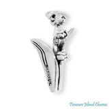 Lily of the Valley May Birth Flower 3D 925 Sterling Silver Charm MADE IN USA