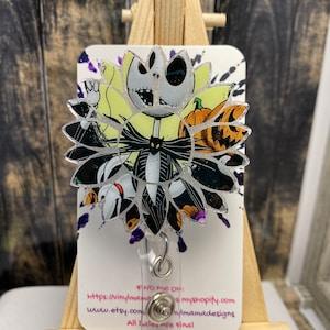 Sunflower Jack S  Badge Reel, nursing, customer service, office, work id, sunshine
