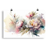Peony Bouquet, Watercolor Peonies, Peony Arrangement, Peony Print, Peony Painting, Peony Garden Art, Print