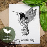 Hummingbird, Plantable Seed Card, Wildflower Seed Card, Blank Card, Card for Mother Day, Greeting Cards for Mom, Flower Seed Card, Gift Card