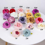Artificial Silk Peony Flower Head, 10-100pcs Vintage Mauve, Ivory Cream, Shabby Chic Romantic Bride Wedding Decoration, Fabric Flowers