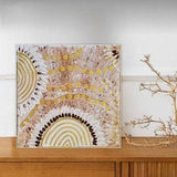 Textured Sunflowers Wall Art -3D Plaster Painting -Handcrafted Minimalistic Decor - Boho Wall Decor