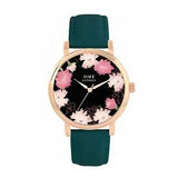 Toff London TLWS-59321 Ladies Pink Carnations Flower Watch