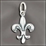 LOT OF 4 NEW Sterling Silver .925 Fleur de Lis Charms Pendant French Lily Flower