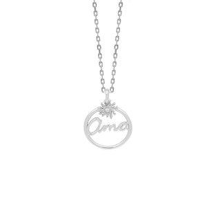 Silver Eguzkilore necklace for moms, Basque Sunflower Circle Pendant, Basque Ama Jewelry, gift for Mother's day, Gift Chain include