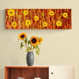 Sunflower Wall Art, Sunflower Painting on Canvas, Modern Art, Contemporary Art, Abstract Wall Decor, Painted by a Blind Artist