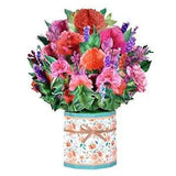 Carnation Bouquet Greeting Cards - Paper Flower Cards 3D Pop up Bouquet