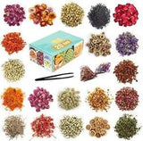 20 Bags Natural Dried Flowers Herbs Kit for Soap Making DIY Candle Making Bath
