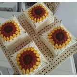 Crochet Sunflower Granny Squares,DIY Project,Crochet Sun Motif