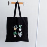 House Plants Tote Bag, Canvas Tote Bag, Graphic Tote Bag, Shoulder Tote Bag. Botanical, Plants