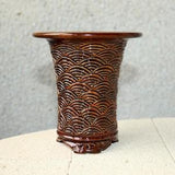 Neofinetia pot brown pot Orchid pot for Orchid planter for Ceramic plant pot Orchid pots Tall pot ceramic Gift for grandmother