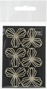 Couture Creations Peaceful Peonies Chipboard 6/Pkg-Trillium Flowers