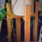 The Marguerita Stand, Scandinavian and Mid - century inspired, desktop or low floor standing, plant stand in White Oak