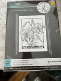 Zweigart Artiste Blackwork Lilies Embroidery Kit 7x9inches Kooler Design Studio