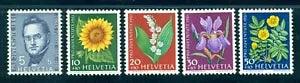 Switzerland 1961 Sunflower,Lily,iris,Goose weed potentilla,Furrer Pres,M.742,MNH