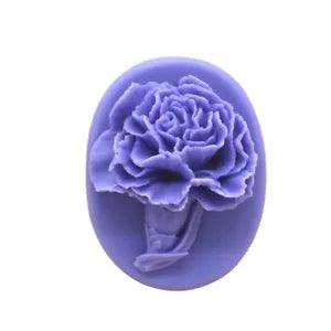 Soap Mold Craft Carnation Flower Silicone Soap Making Mould Candle Handmade Mold