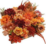 Artificial Flowers 25Pcs Real Looking Red Silk Fake Flowers Combo with Stems for