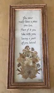 Framed Kitsch Dried Flowers Positivity Friends Love Retro Cute. signed Carli