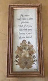 Framed Kitsch Dried Flowers Positivity Friends Love Retro Cute. signed Carli