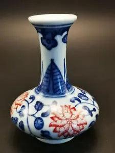 Exquisite Chinese Blue And White Porcelain Peony Flowers  Vase W Mark  A74