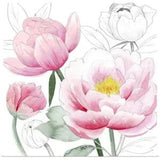 May Peonies I Poster Art Print, Peony Home Decor