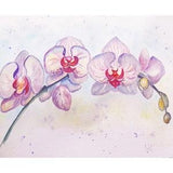 Orchid Painting Watercolor Floral Still Life 100% Handmade Painting 9.5 by 13 Inches / A 4 Wall Art To Order  By Viktoriya Filipchenko