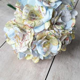 6 x Map Paper Flowers, Paper Roses, Bouquet, Paper Roses, Bridal Bouquet, Travel Wedding, Map Bouquet