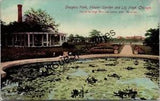 Douglas Park Flower Garden and Lily Pond Chicago, IL Antique Vintage Postcard