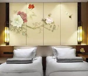 3D Peony Flowers ZHUA710 Wallpaper Wall Murals Removable Self-adhesive Amy