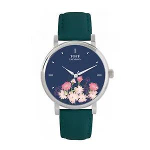 Toff London TLWS-59325 Ladies Pink Carnations Flower Watch