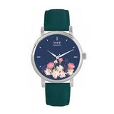 Toff London TLWS-59325 Ladies Pink Carnations Flower Watch