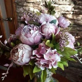 Big Artificial Peony Flowers Bouquet for Decoration Classic Silk Fake...