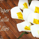 Paper Calla Lily Template & Tutorial, DIY Paper Flower Template, Paper Flower Bouquet, Lily Bouquet, Printable Templates