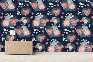 3D Peony Flower 6184NA Wallpaper Wall Mural Removable Self-adhesive Fay