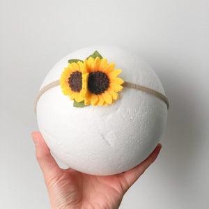 Sunflower headband, sunflower baby headband, sunflower girl hair clip, baby headband, girl hair clip, summer flower headband, rustic wedding