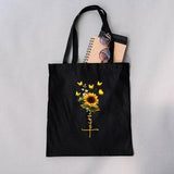 Faith Sunflower Tote bag, Christian Bag, Faith Tote bag, Christian Gifts, Sunflower Graphic Tote, Gift for Women, Gifts for Her
