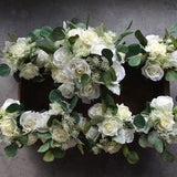 Rustic Ivory Bridal Bouquet, Real Touch Garden Roses, Eucalyptus, Bridal Bouquets, Boho Chic Wedding Bouquets, Artificial Flowers