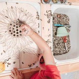FLISAT Sunflower Sorting Inserts - Insert Only - Wooden Insert - IKEA - Sensory Bin Insert - Large Insert for kids