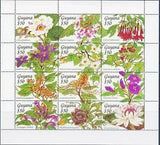 Guyana 1994 Passion Flowers Orchids Water Lily Fuchsia Begonia Medicinal Herbs