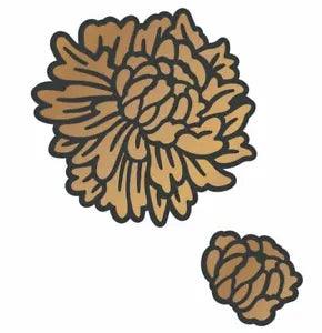 Couture Creations Cut and Create Die Set - Layered Zinnia Carnation 2pc Flower