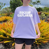 Comfort Colors 1717 Orchid Mockup, Comfort Colors Outdoors Mockup, 1717 Orchid, Nature Outdoors Mockup, Trendy Aesthetic Mock, Oversized Tee