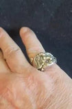 Vintage Sterling Silver Spoon Ring Watson Lily, Huge Artisan Handcrafted
